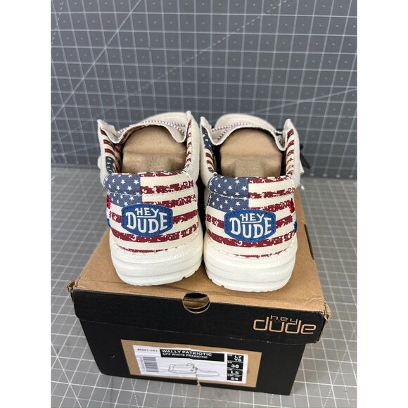 Hey Dude Wally Patriotic Slip-on Shoes Youth 6 L7 New - Picture 4 of 13